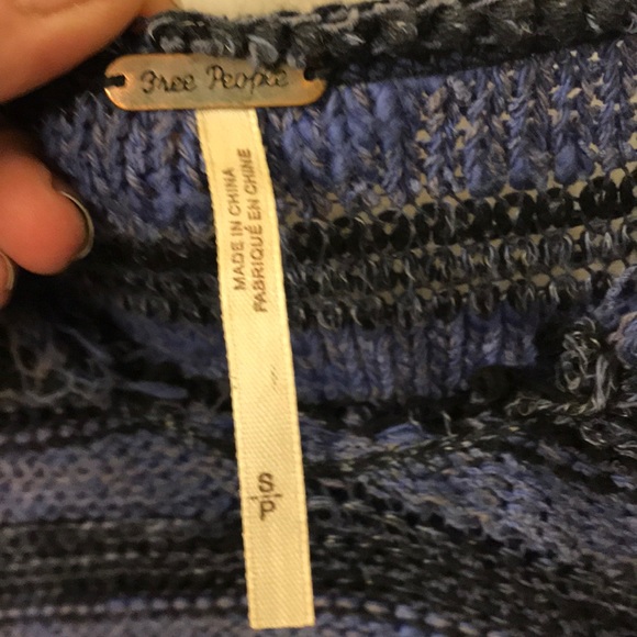 Free People purple and black sweater sz S! - Picture 2 of 4